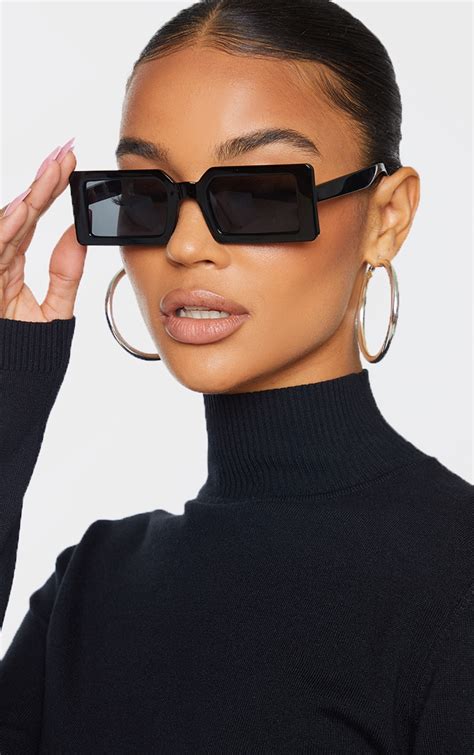 cool black square sunglasses